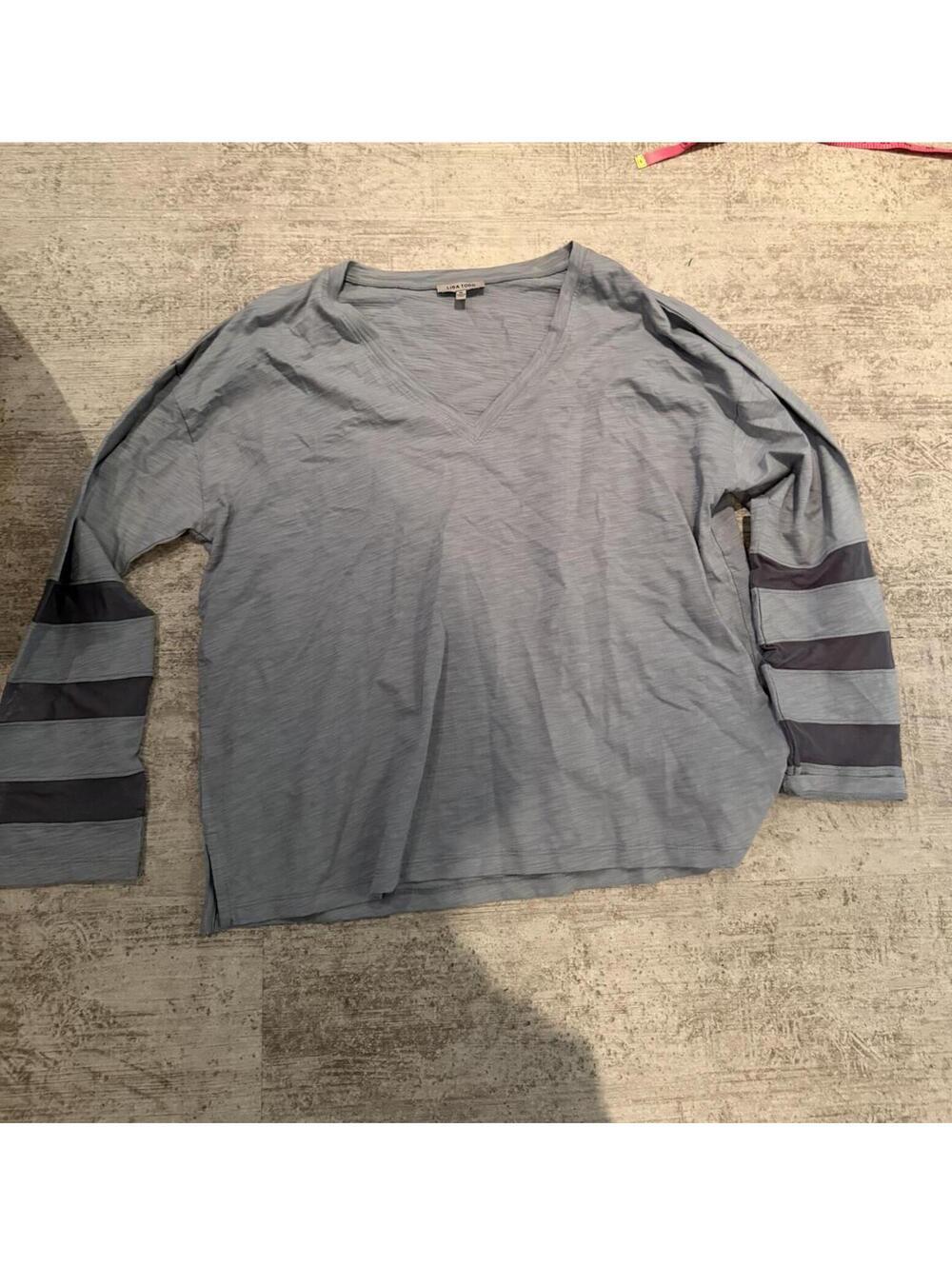 Lisa Todd Grey Mesh Fest Sweater 100% Cotton XL